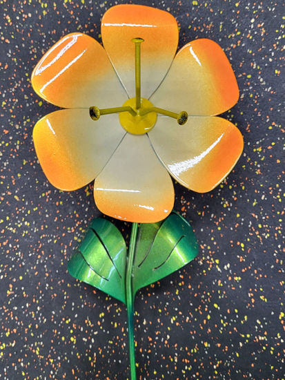 Picture of 22-Short Poppy ORANGE CREAMSICLE Mini Flower