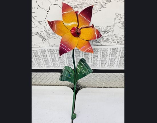 Picture of 22-Short PM Poinsettia Burnt Cherry Sun Awesome Red 3-Piont Center