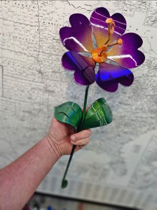 Picture of 22-Short Heart Orange Purple Sun