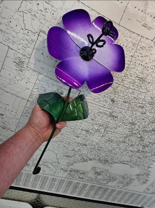 Picture of 22-Short Poppy Cream Purple Black