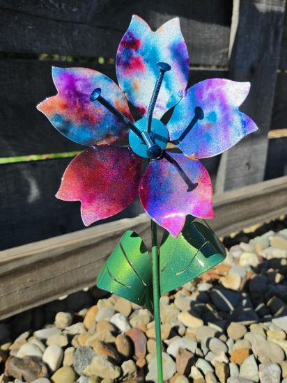 Picture of 22-Short Mutant Flower- Jawbreaker- Teal Center