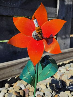 Picture of 22-Short PM Poinsettia- Ignition - Gunmetal and Orange Spark Plug Center